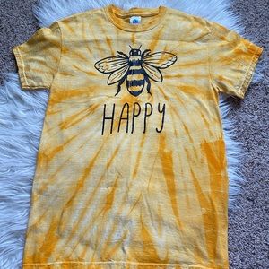 Bee Happy Tie Dye tee- size small